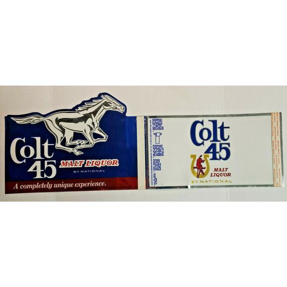 Vintage Old Colt 45 Malt Liquor 3-D thin Foil National Beer Sign NOS WS9D - Picture 2 of 2